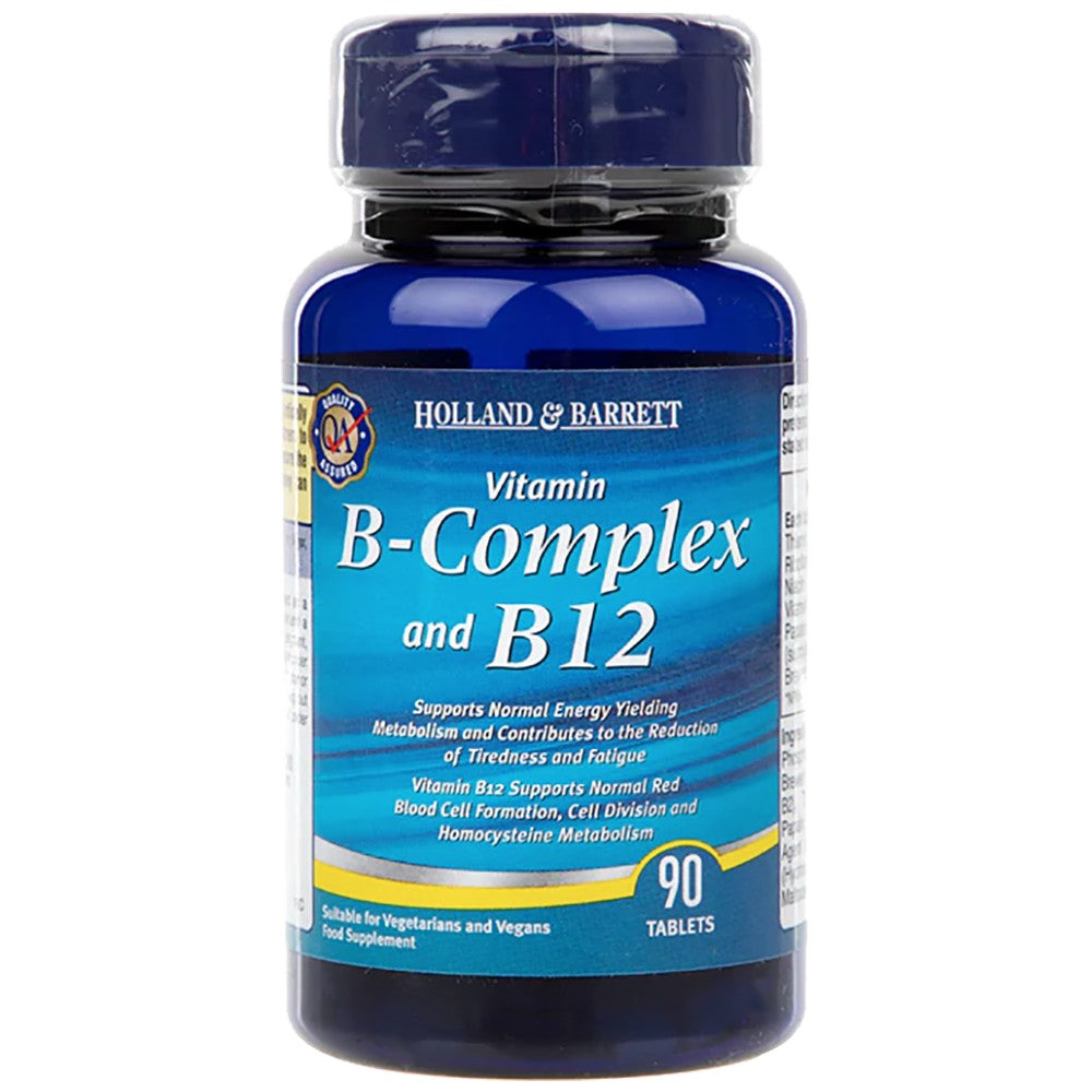 Vitamín B-komplex a tablety B12 90