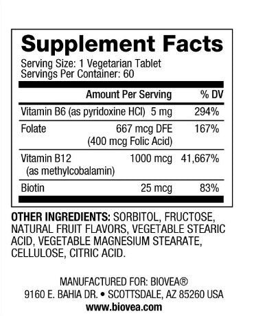Vitamín B12 1000 metylcobalamín Rýchly rozpustený / 100 kariet - 0