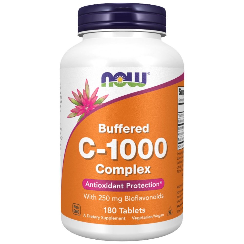 Komplex vitamínu C -1000 - pufrovaný s 250 mg bioflavonoidmi - 180 tabliet