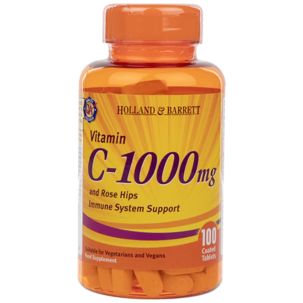 Vitamín C 1000 mg / s ružovými bokmi a bioflavonoidmi - 100 kaplet