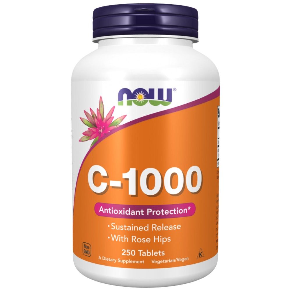 Vitamín C -1000 s ružovými bokmi / trvalým uvoľňovaním - 250 tabliet