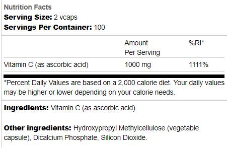 Vitamín C kapsuly - 200 kapsúl