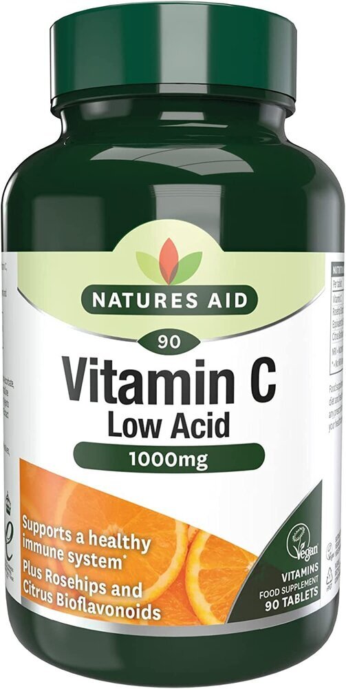 Vitamín C s nízkou kyslosťou (vitamín C s nízkou kyselinou) 1 000 mg 90 tabliet NaturesAid