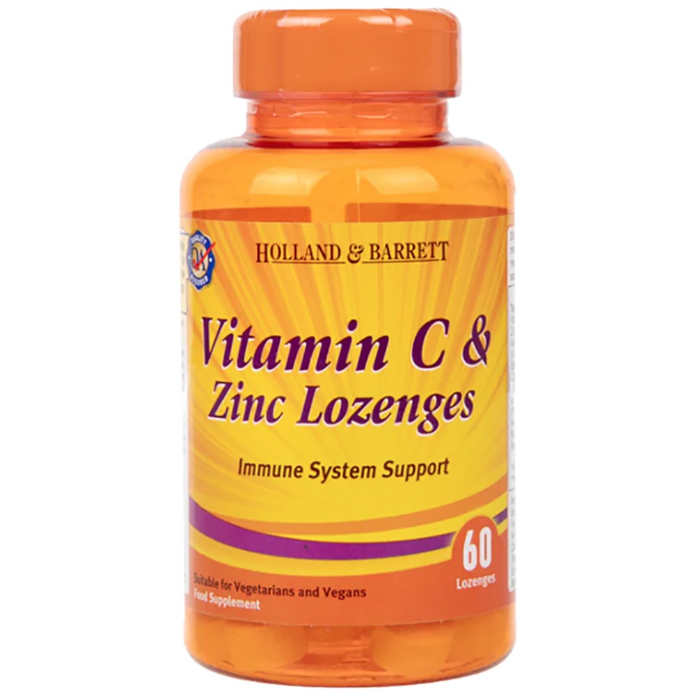 Vitamín C & zinok pastilky / Podpora imunitného systému - 60 cukroviniek