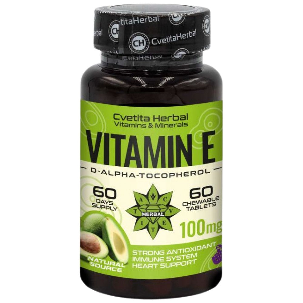 Vitamín E 100 mg - 60 žuvateľných tabliet