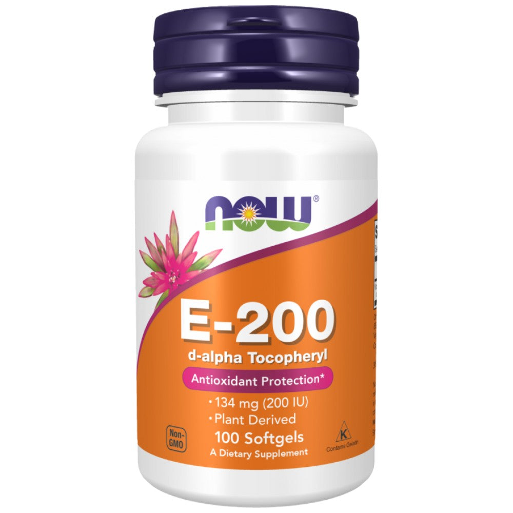 Vitamín E-200 iu d-alfa tokoferoly-100 gélových kapsúl