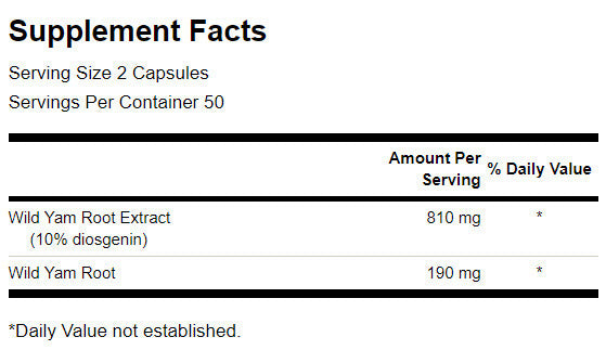 Divoký koreň Yam 405 mg - 100 kapsúl