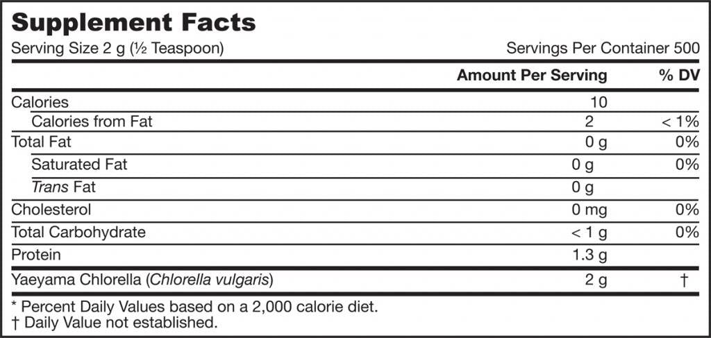 Yaeyama Chlorella prášok 1000 gramov