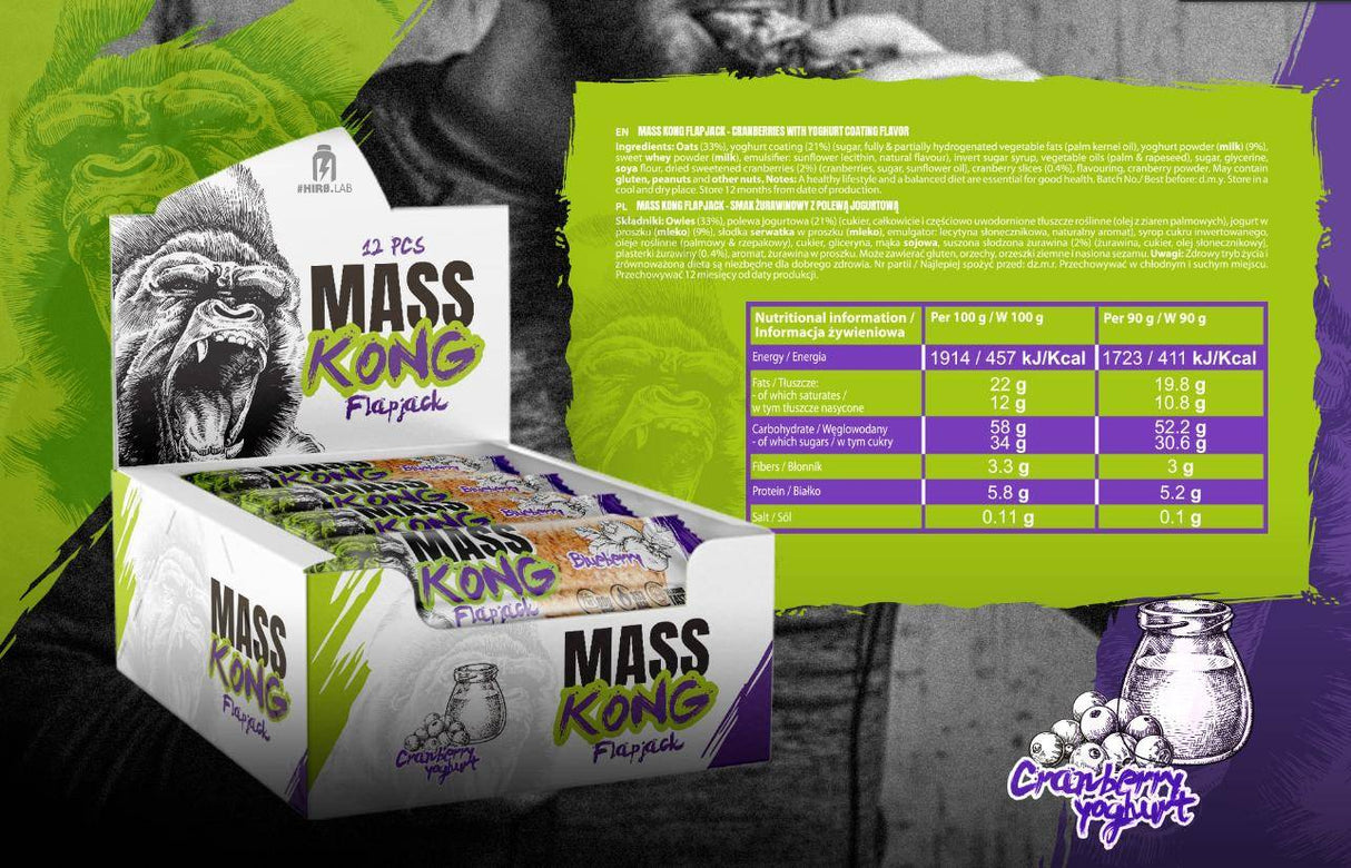Mass Kong Flapjack ~ Oat Bar - 90 gramov