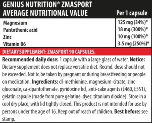 Zma Sport - 90 kapsúl