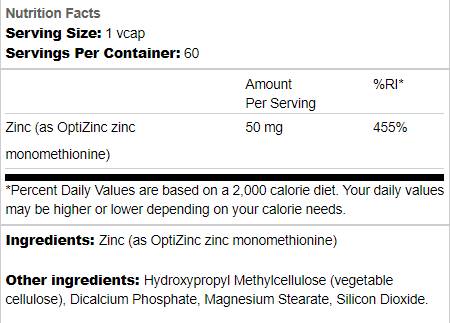 Zinok 50 mg | ako Optizinc - 60 kapsúl