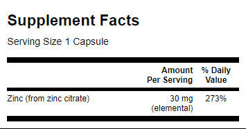 Zinok / citrát / 30 mg. / 60 uzáverov. - 0