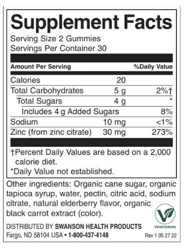 Zinok Gummies | Adrcerberry - 60 žuvateľných tabliet
