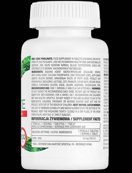 Zinok pikolinát 15 mg / limitovaná edícia 200 tabliet