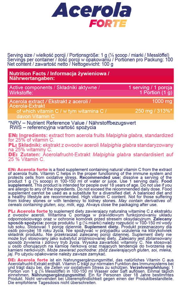 Acerola Forte Powder - 100 gramov