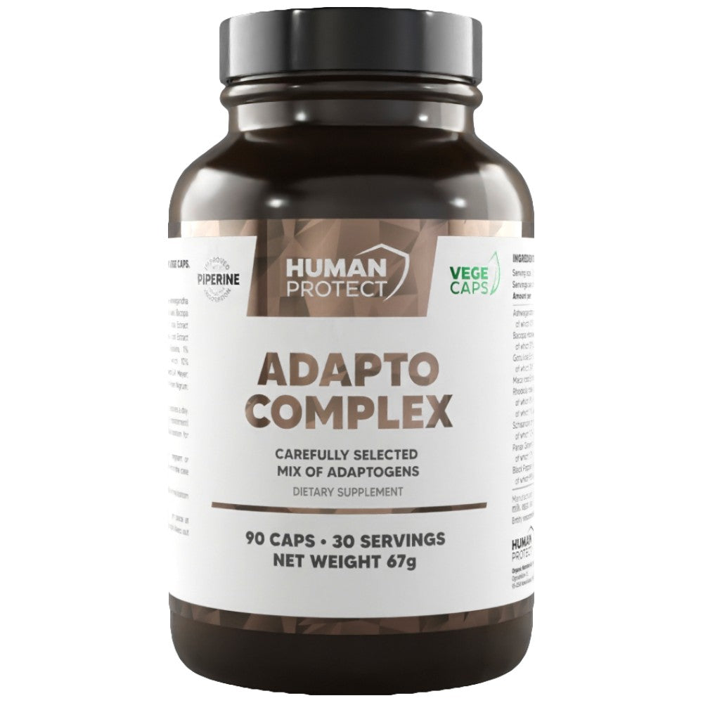 Komplex Adapto | Adaptogénna matrica s Ashwagandha, Bacopa, Rhodiola, ženšen - 90 kapsúl