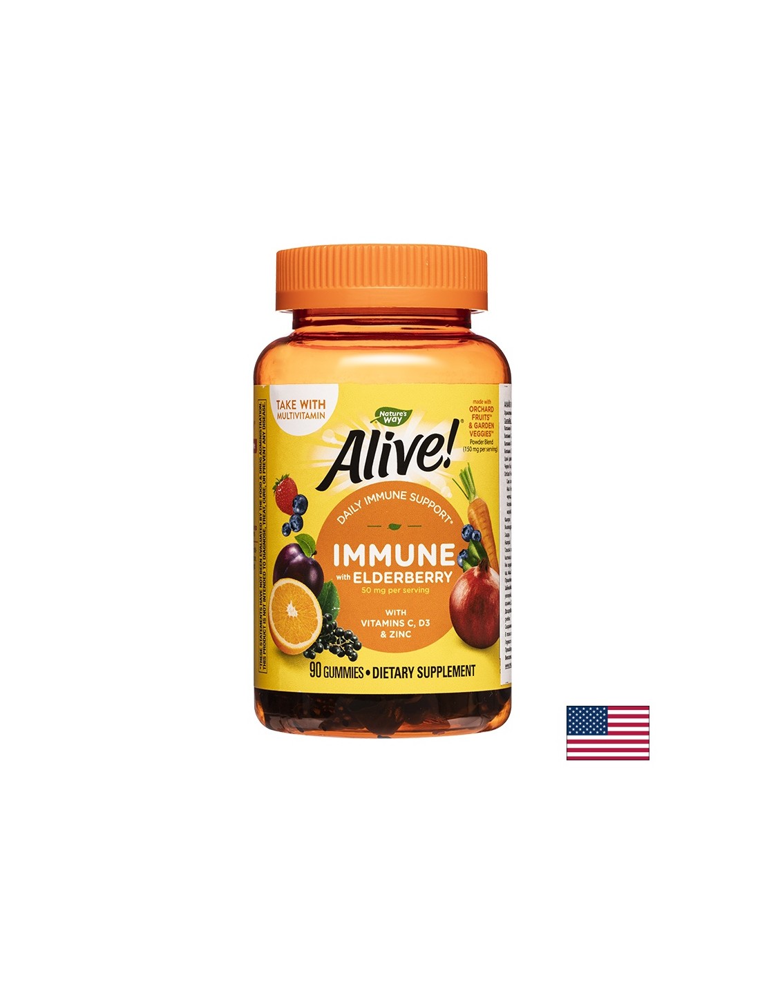 <tc>Alive</tc>! Imunitné gumičky/ <tc>Alive</tc>! Imunitná obrana x 90 tabliet Jelly Nature's Way