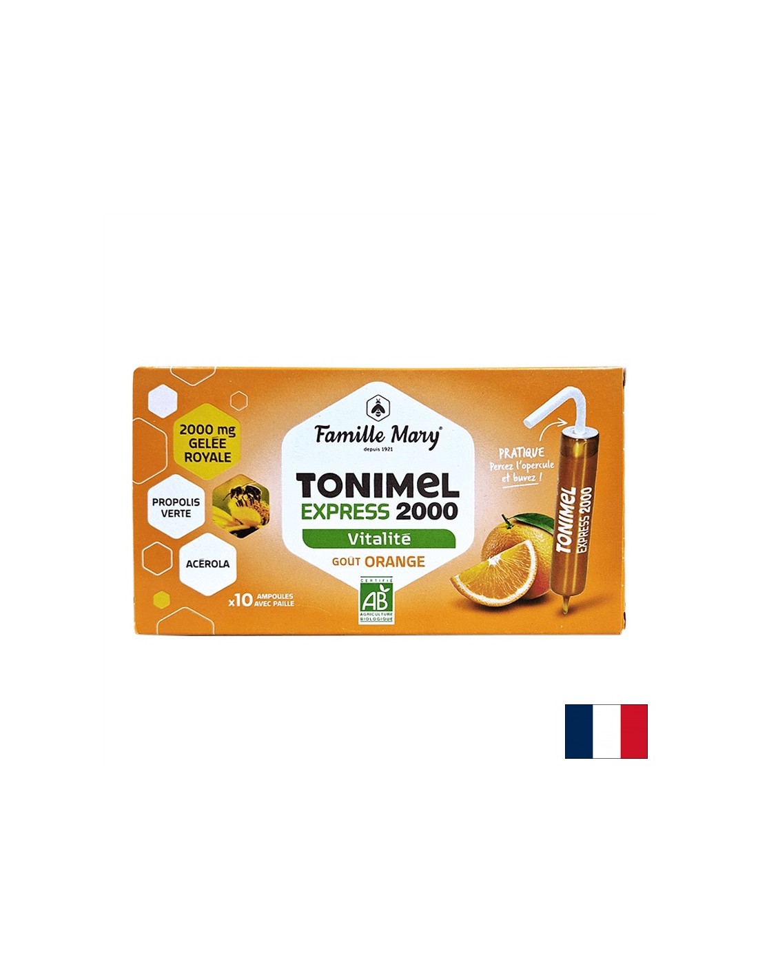 Ampulky pre tón, energiu a imunitu (s Royal Jelly 2000 mg), Bio, 10 ampulovaní na pitie, pomarančová príchuť