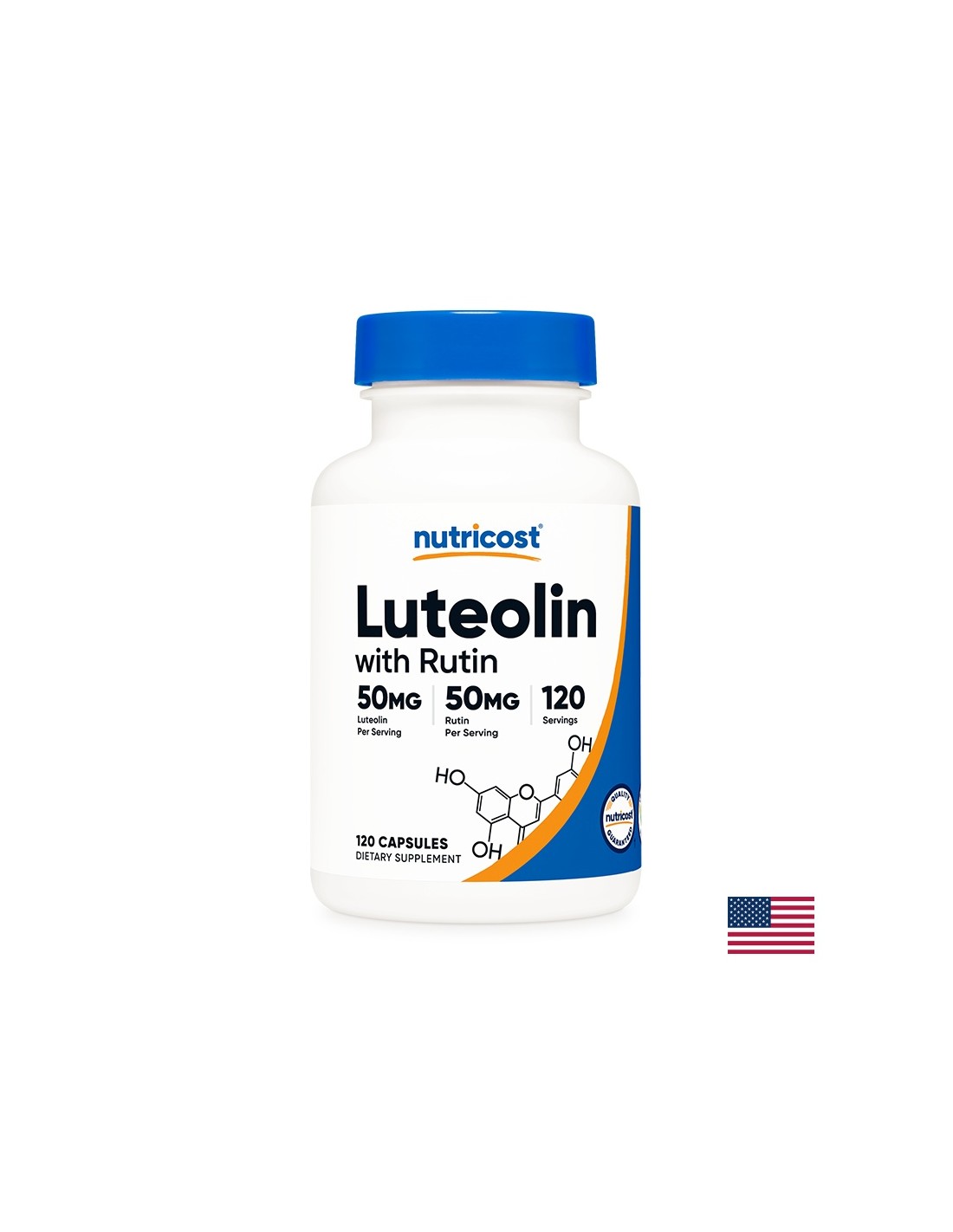 Antioxidant - Luteolín + Rutín Complex, 120 kapsúl, 120 dávok <tc>Nutricost</tc>