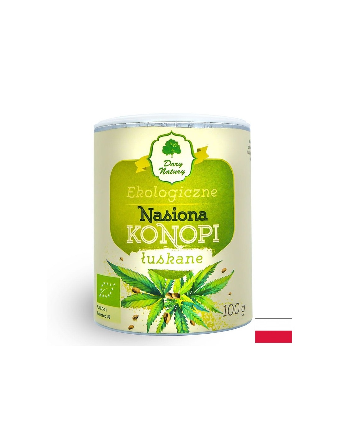 Ošúpané semená organických konope, 100 g