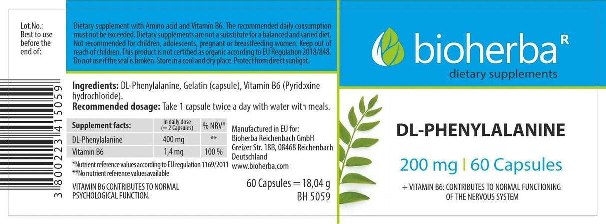 DL -fenylalanín 200 mg - 60 kapsúl