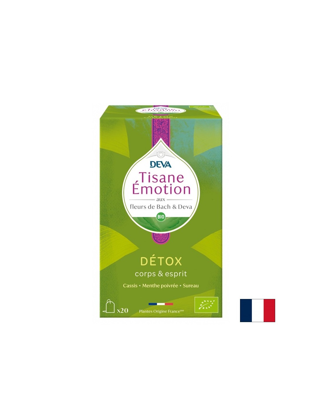 Čaj z bylinného detoxikácie (s kvetinovými elixírmi podľa metódy Dr. Bacha), 20 vreckov na filtra