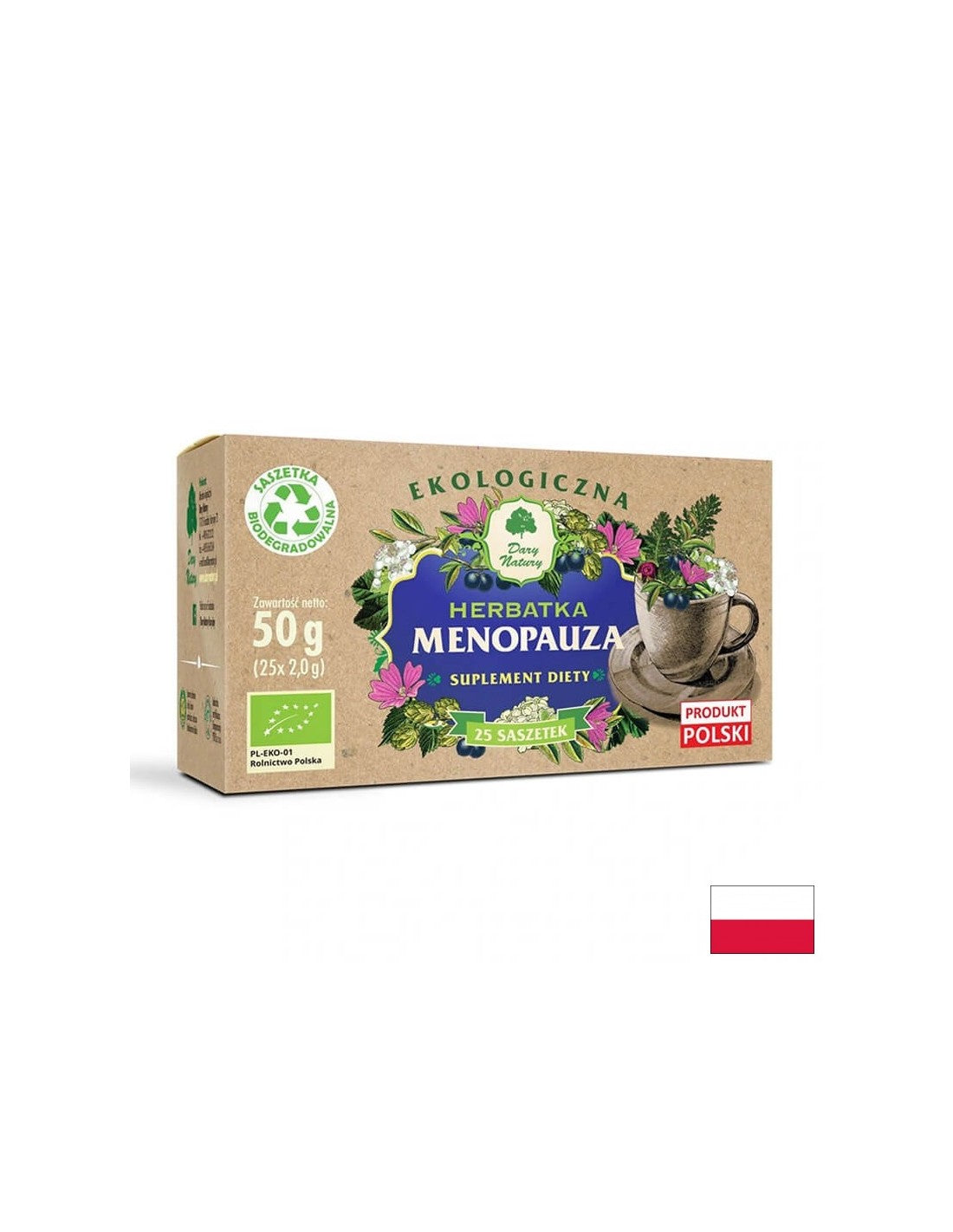 Bylinný čaj pre bio menopauzu, 25 balíkov