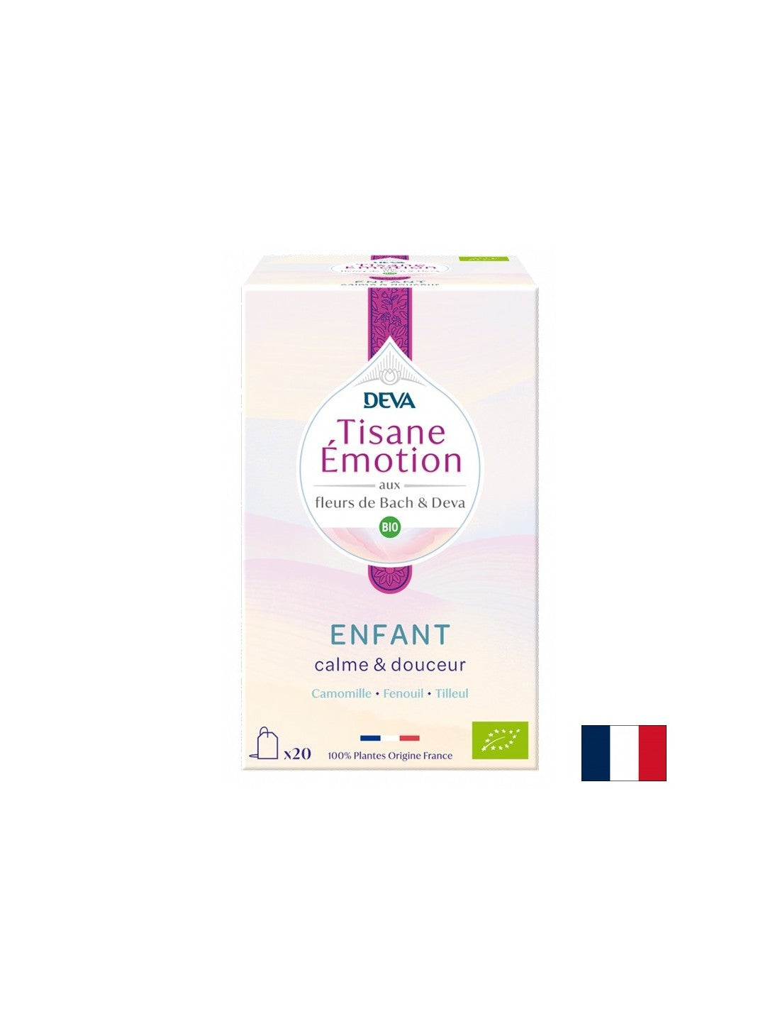 Bylinný čaj „Serenity“ pre deti (s kvetinovými elixírmi podľa metódy Dr. Bacha), 20 filtračných tašiek