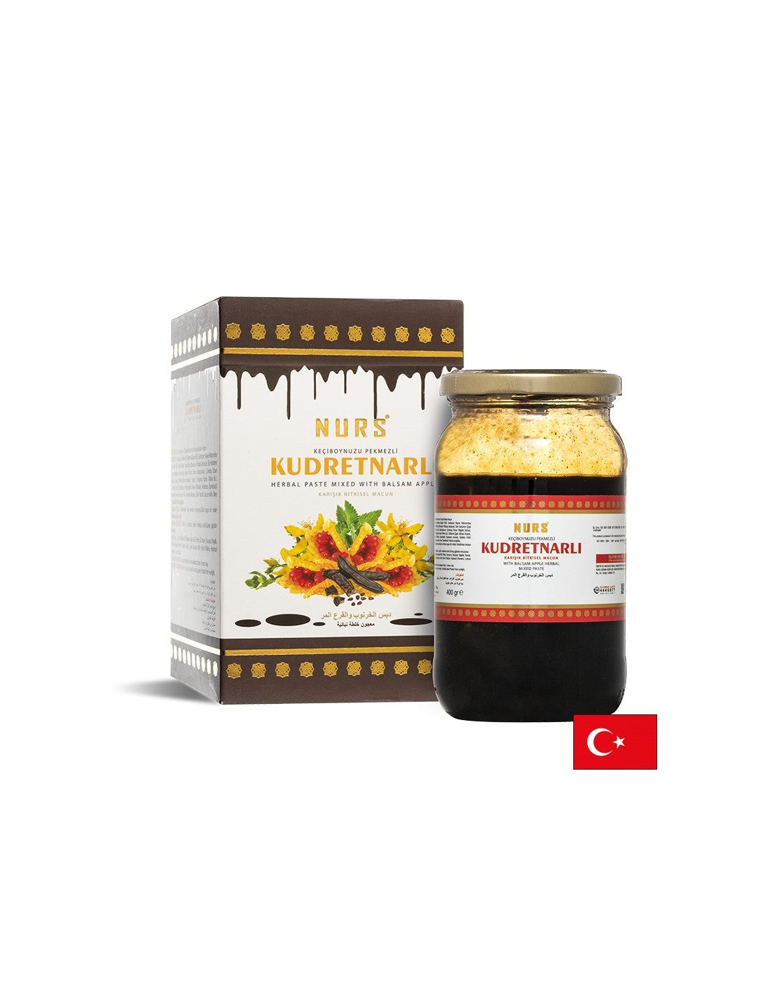 Bylinná pasta s melasou Carob a horkým melónom pre dobré trávenie, 400 ml