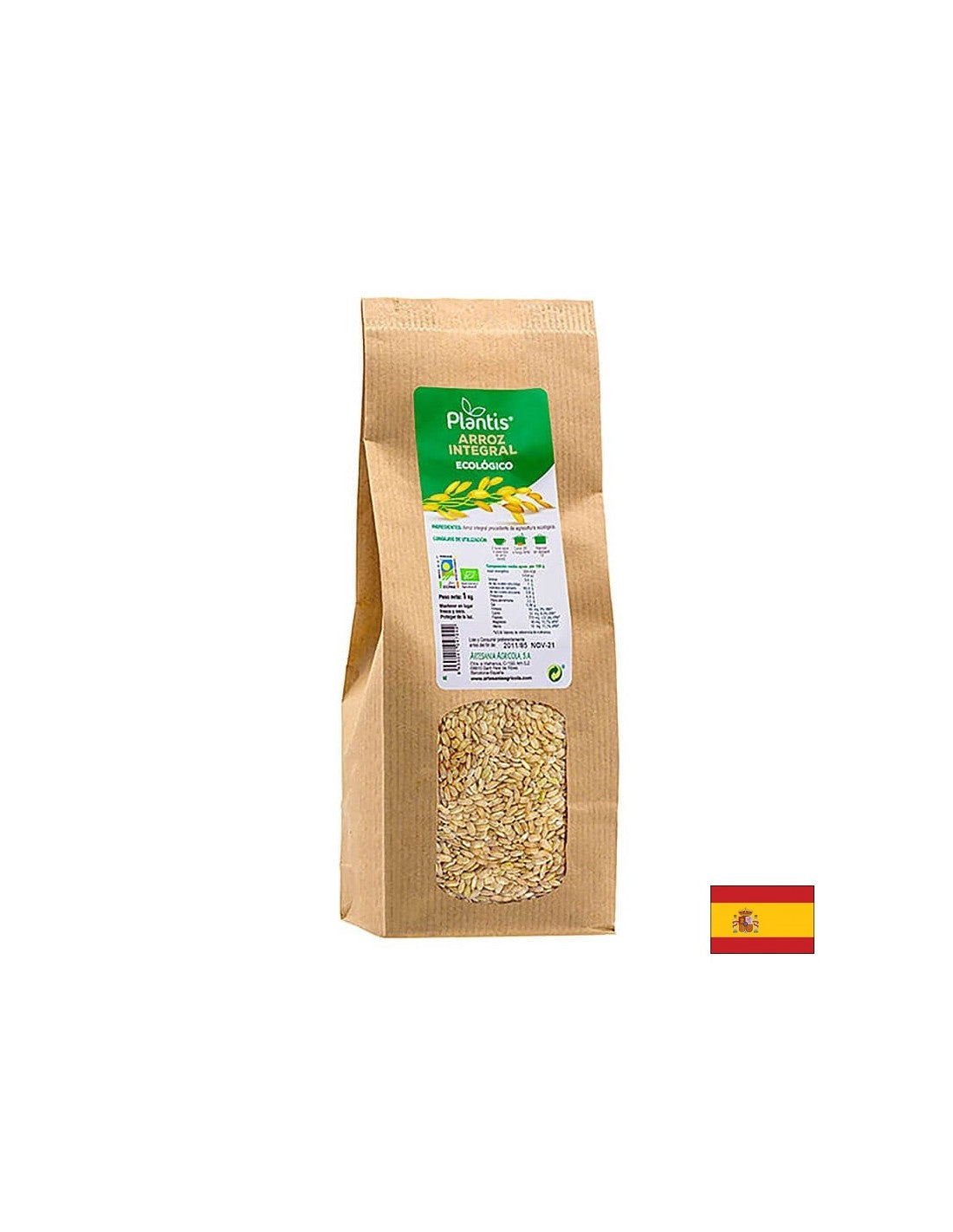Organic brown rice, 1 kg Artesania - Nutra Best Europe