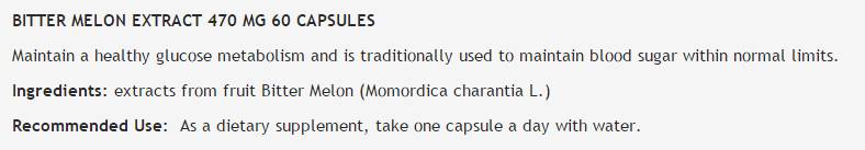 Horký melónový extrakt 470 mg - 60 kapsúl