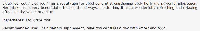 Licorice Root 320 mg - 100 kapsúl