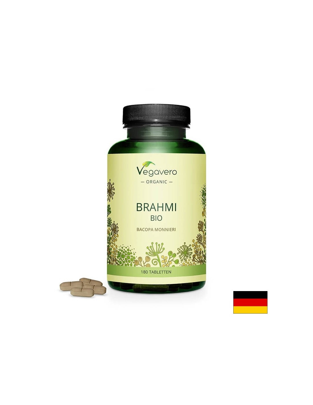 Brahmi BIO – Bacopa Monieri BIO – Brahmi – Bacopa Monieri, 180 tabliet <tc>Vegavero</tc>