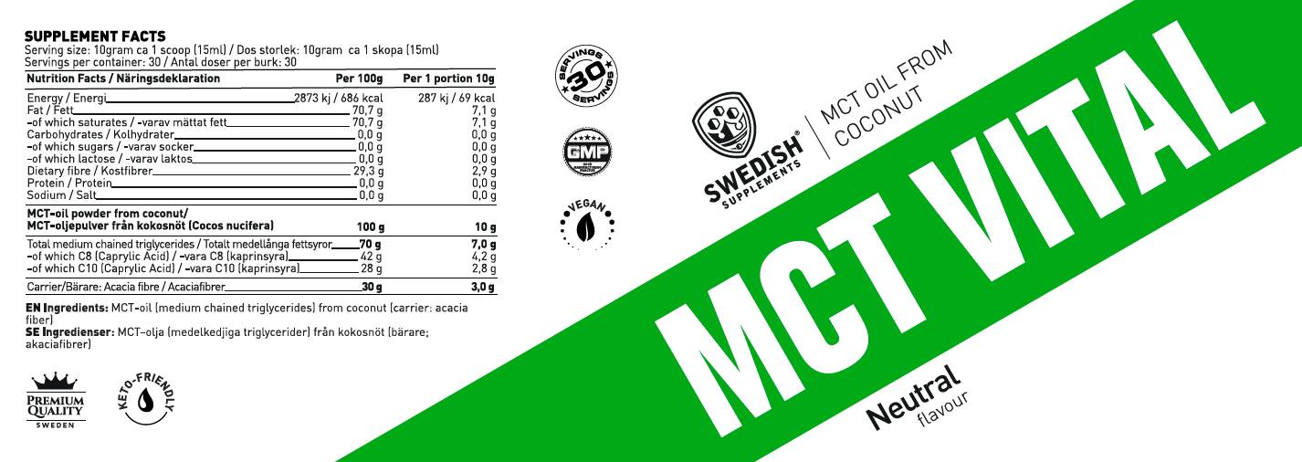 MCT Vital Prášok / z kokosového oleja - 300 gramov