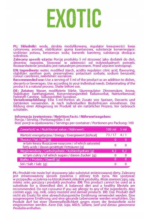 Sirup nula kalórie | Exotické - 500 ml