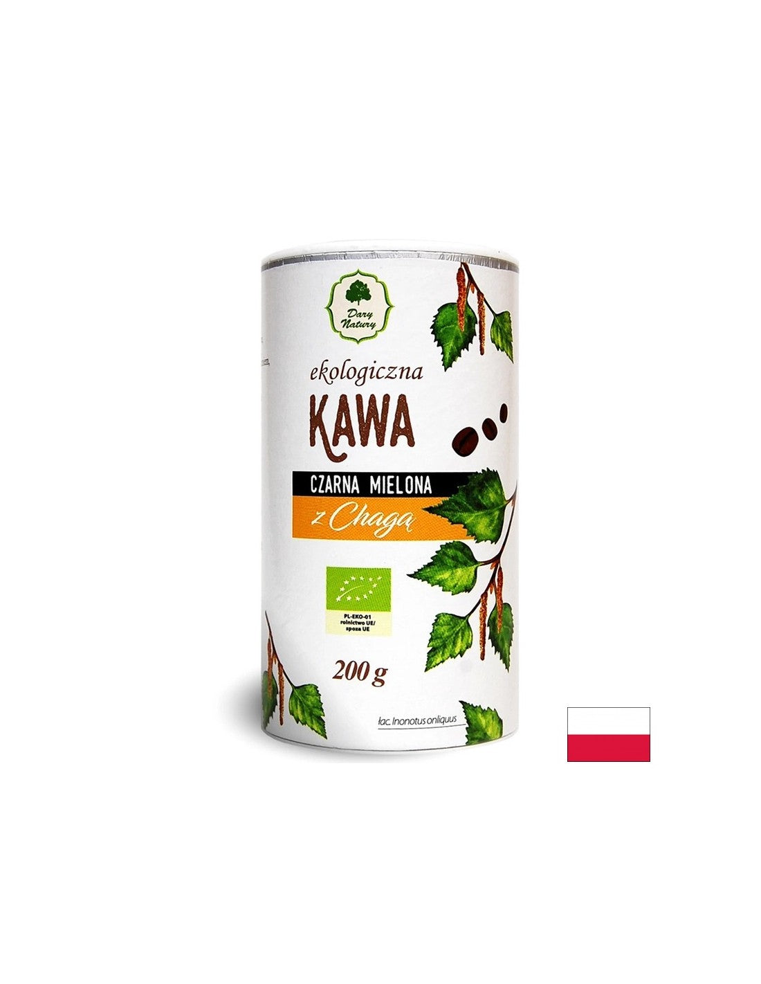Čierna káva s Bio Chaga, 200 g