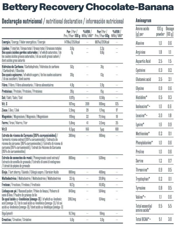 Okamžitý prášok zotavenia - 900 gramov