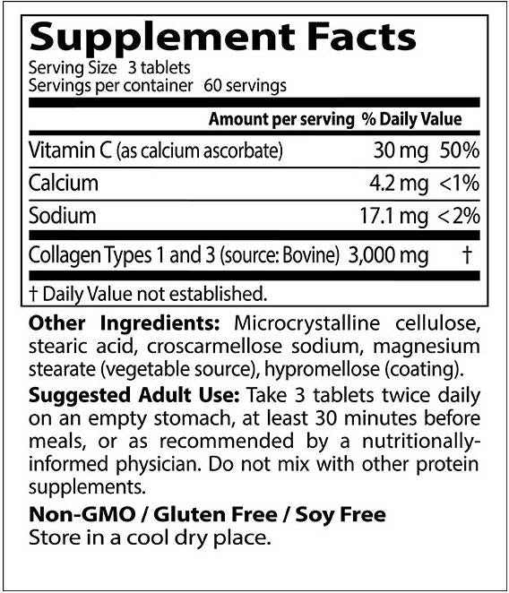 Najlepšie typy kolagénu 1 a 3 /1000 mg - 180 tabliet