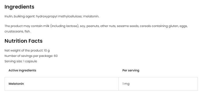 Melatonín 1 mg - 300 tabliet