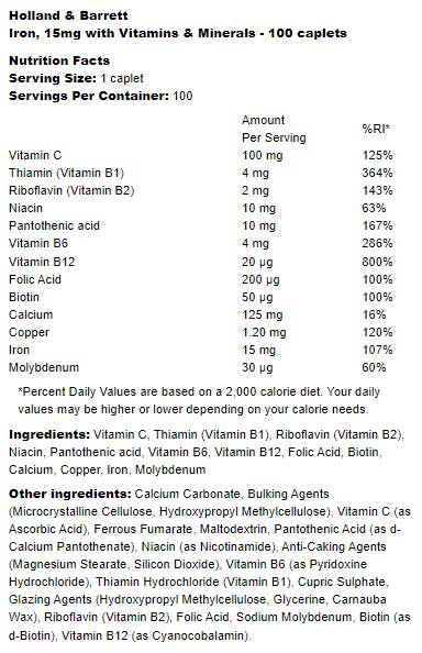 Železo 15 mg | S vitamínmi a minerálmi 100 kapsúl
