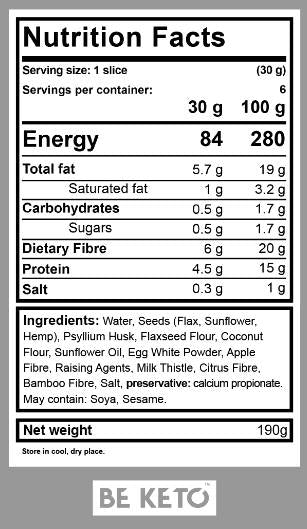Č. 1 Keto chlieb | Bezlepkové - 190 gramov