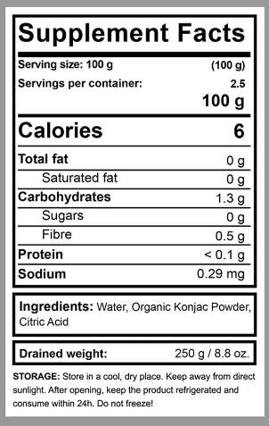 Bio Konjac fettuccine - 320 gramov