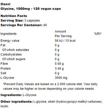 Glycín 1000 mg - 120 kapsúl