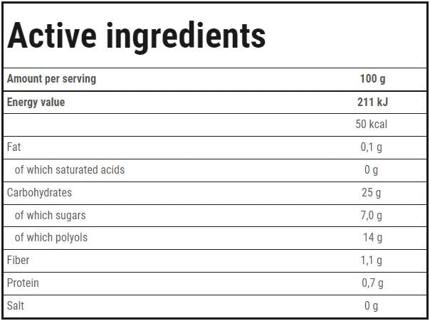 Ovocie v želé | Broskyňa 600 gramov