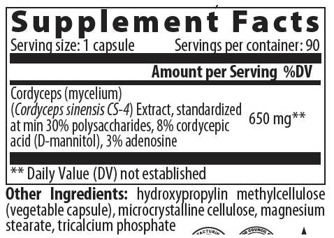 Cordyceps 650 mg - 60 kapsúl
