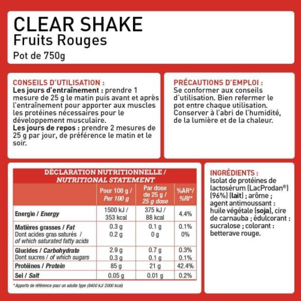 Clear Shake | Izolovať srvátkovú proteínovú vodu - 750 gramov