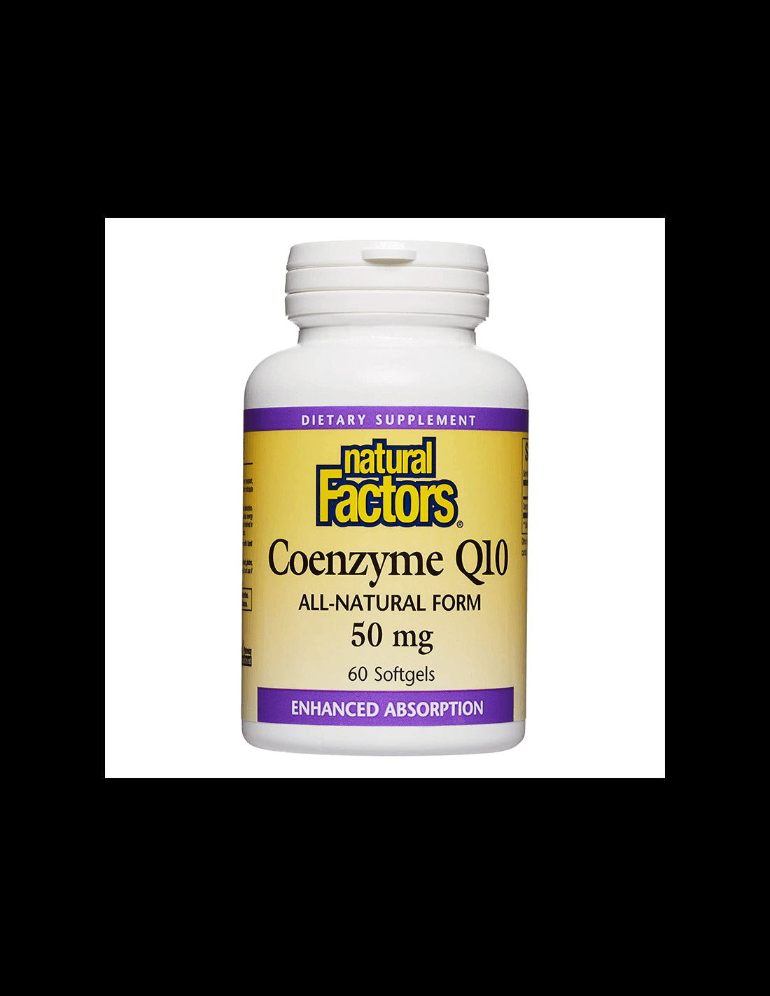 Coenzyme Q10 50 mg | All-Natural Form - 60 Gel capsules - Nutra Best Europe