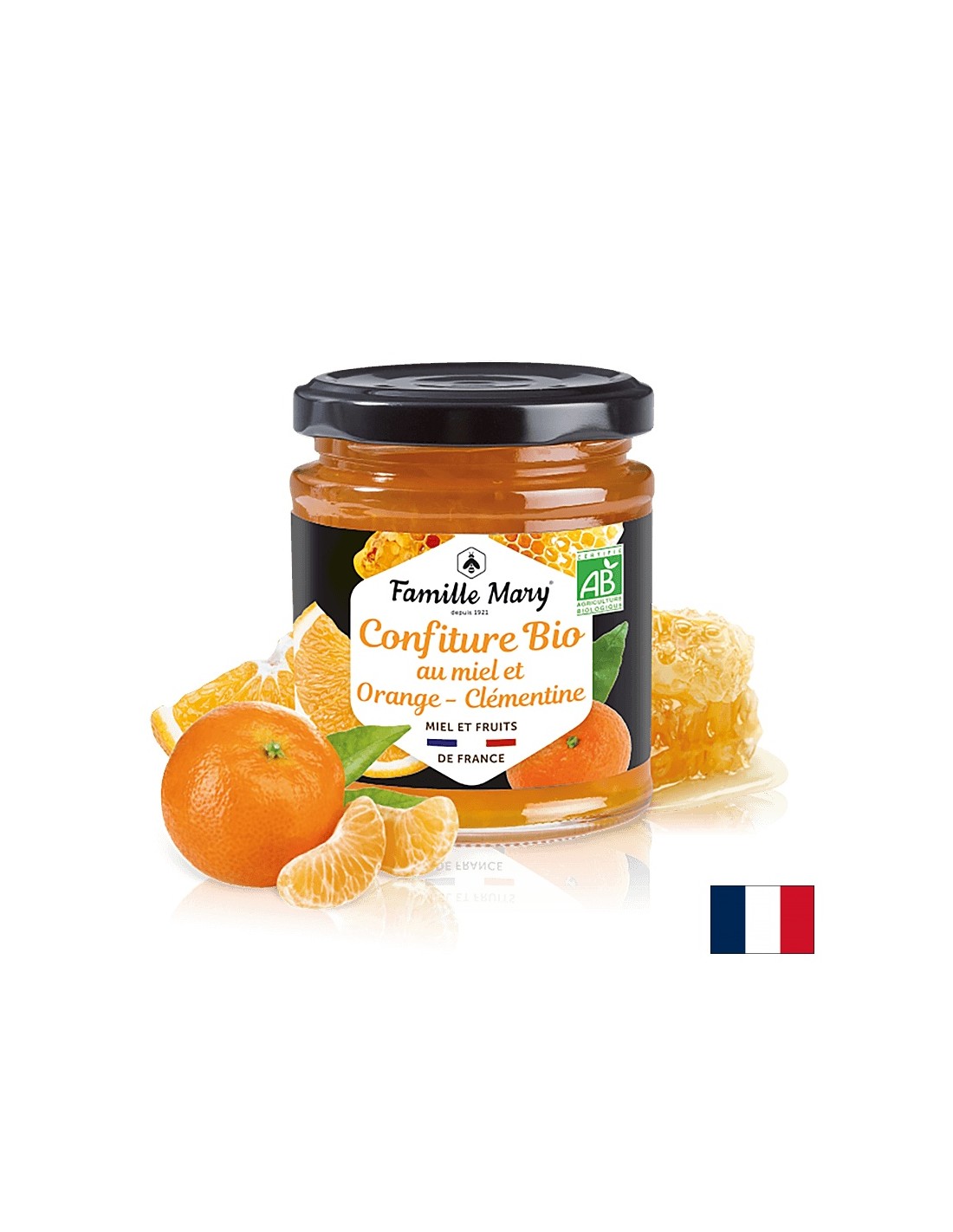 Organický džem s medom, pomarančmi a klementinami, 220 g