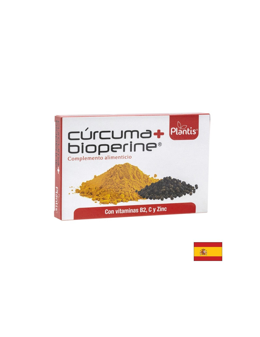 Kurkuma + bioperín (s vitamínmi B2 a C & zinok) - Cúrcuma + Bioperine Plantis®, 60 kapsúl