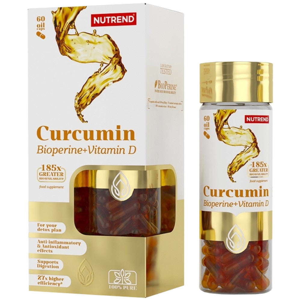 Kurkumín + bioperín + vitamín D - 60 kapsúl